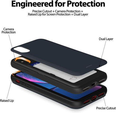 GOOSPERY Magnetic Secure Bumper Case Compatible with iPhone Xs / X, Card Holder Wallet Case with Easy Magnet Closure