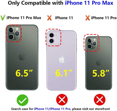 JAHOLAN iPhone 11 Pro Max Case Clear Cute Design Flexible Bumper TPU Soft Rubber Silicone Cover Phone Case for iPhone 11 Pro Max 6.5 inch 2019 - Girl Floral Rose Red