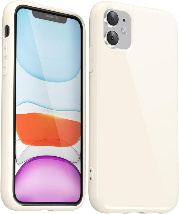 for iPhone 11 Case, Cute Glossy Soft Rubber Gel Jelly Protective Plastic Cover for Women Girl, Slim Thin Shockproof