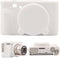 SZHSYJY White Camera Case for Canon PowerShot SX740/SX730, Soft Silicone Protective Bag with Removable Lens Cover