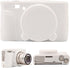 SZHSYJY White Camera Case for Canon PowerShot SX740/SX730, Soft Silicone Protective Bag with Removable Lens Cover