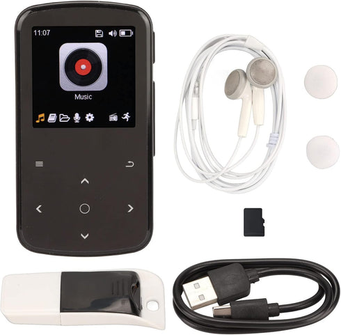 Tangxi Bluetooth Sports MP3 Player, 1.54 inch Touch Mini Back Clip MP3 Player,