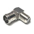 CESS Right Angle Coax F-Jack to F-Quick Push On Plug, Male/Female Adapter, Support Comcast, Verizon FiOS, 4 Pack