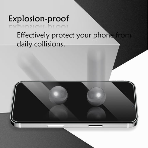 BIGFACE Compatible with iPhone 15 Plus, 2 + 2 Pack Screen Protector + Camera Lens Protectors, Premium HD Clear Glass