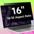 16 Inch 16:10 Laptop Privacy Screen Filter, Anti Blue Light Glare &