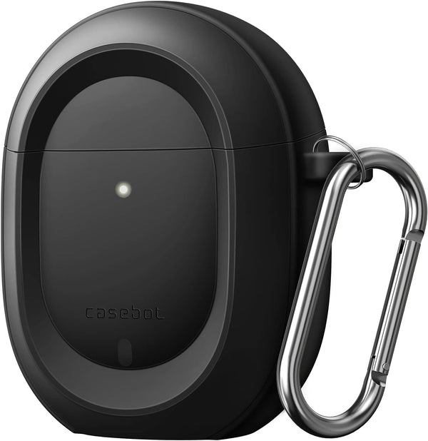 CaseBot Case Cover for Pixel Buds A-Series 2021 and Pixel Buds 2 (2020), Rugged Shield Protective Skin, Black