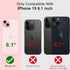bicol Crystal Clear Case for iPhone 15, Fashionable Designs for Girls Women, Slim Fit Shockproof Acrylic (Blooming