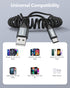 SUNGUY Coiled USB C Cable 3.3FT, USB A to USB C Charger Cable for Car, Android Auto Fast Charging Cord Compatible with