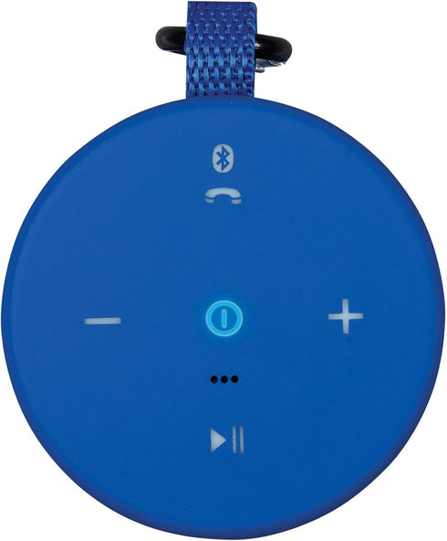 iLive Electronics Waterproof Fabric Wireless Speaker - 2.56 x 2.56 x 3.4 Inches, Built-in Rechargeable Battery, Blue