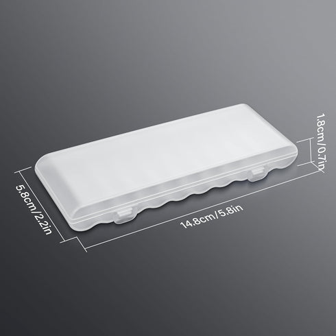 PNGKNYOCN AA Battery Storage Case, Portable Transparent Plastic for 10 AA Batteries, 2-Pack