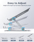 H&C(hcck&Cllassp) 11-17 inch Aluminum Laptop Stand for Desk, Foldable and Portable Laptop Riser, Adjustable Notebook