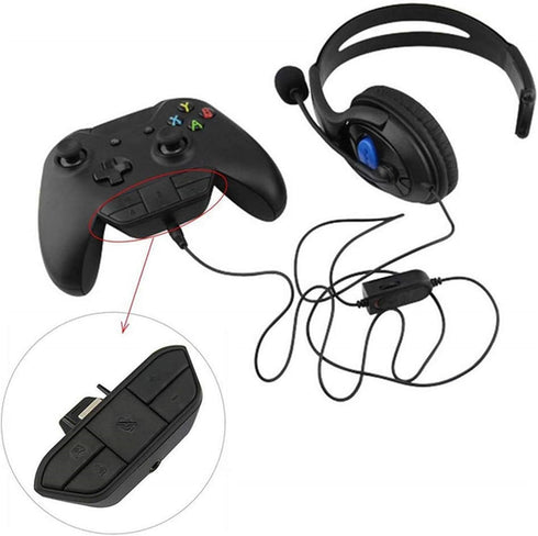 Fuhiueos Headsets 3.5mm Headphone Sound Adapter for Gamepad Use Any with Quick Firmware Updated Required