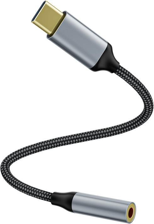 Welldiea USB-C to 3.5mm Headphone Jack Adapter, Compatible with iPhone 15 Series, Samsung Galaxy S22 and More