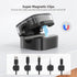 Magnetic Cable Clips, 6 Pack Under Desk Cord Management for Nightstand, Home Office, Kitchen, Crystal Black