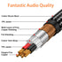 tisino 1/8 to 1/4 Stereo Cable, 3.5mm to 1/4 Adapter Aux Cord for Guitar, Keyboard, Laptop, Home Theater, 10ft