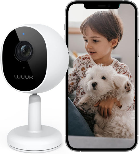 WUUK 4MP Indoor Security Camera, WiFi Camera Indoor Baby Monitor, Pet Camera w/Motion