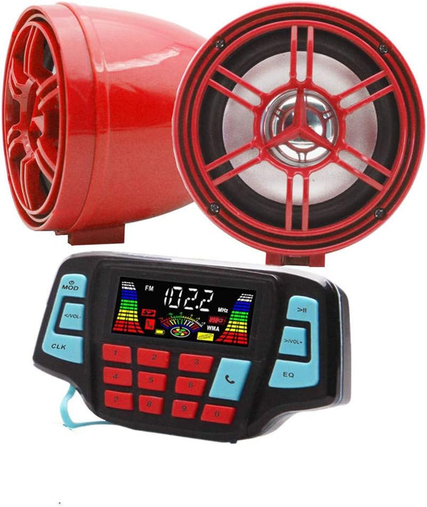XYC 3" Motorcycle Weatherproof Bluetooth Wireless Speaker MP3 Music Player Sound Audio Stereo