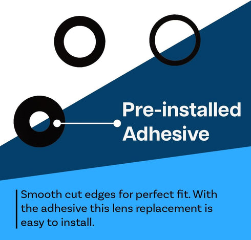 MMOBIEL Back Rear Camera Glass Lens Replacement for iPhone 15 Pro - Includes Double-Sided Adhesive, Tweezer, Cloth