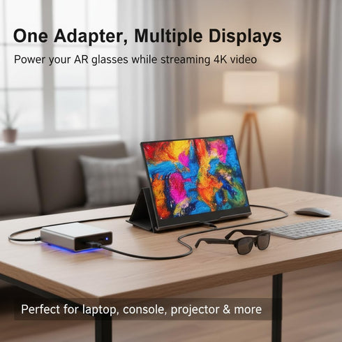 Yoidesu 4K 60Hz 100W USB C to HDMI Adapter Bidirectional with PD Charging, USB C Adapter Aluminum Plug and Play for AR