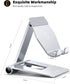 Lamicall 2024 Upgraded Adjustable Cell Phone Stand Desk, Foldable Desktop Phone Holder, Compatible with iPhone 15 14,