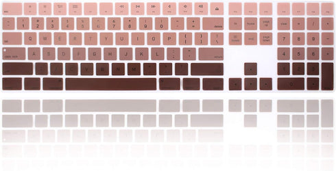 Ultra Thin Silicone Full Size Wireless Bluetooth Numeric Keyboard Cover for iMac Magic Keyboard with Numeric Keypad