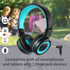 M3 Kids Headphones with Microphone, Lightweight Foldable Adjustable Stereo On-Ear Headphones with Tangle-Free Cord