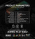 M.2 2280 ARGB Hard Drive Heatsink PWM Dual Fan, SSD Cooling with Thermal Pad, 5V 3Pin Addressable RGB Sync
