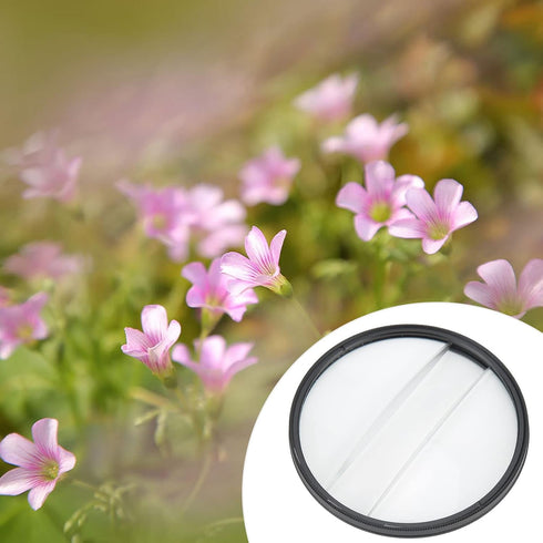 Lens Filter Kit Camera Special Effects, Double Glass Split Diopter Filter, Foreground Blur Photography SLR Accessory