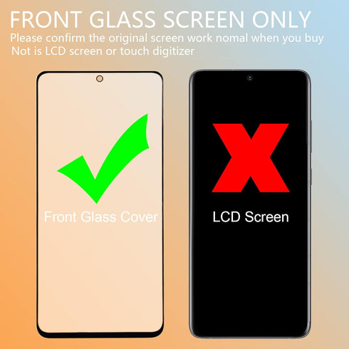 Samsung Galaxy S20 Ultra Front Glass Repair Kit, Screen Replacement with Waterproof Frame Adhesive