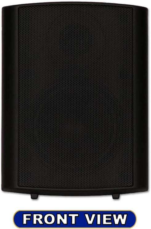 Theater Solutions TS425ODB Indoor/Outdoor Speakers, Weatherproof, Mountable Black Pair, 4.25-Inch