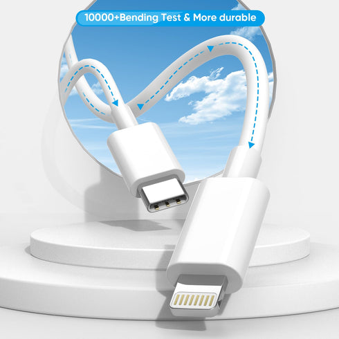 Long iPhone Super Fast Charger, 3Pack Type C Fast Charging Block with 6FT Lightning Cable for iPhone 14/13/12/11