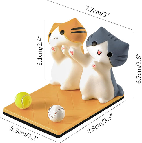 Cute Cat Smartphone Stand Phone Holder Cartoon Animal Japanese Anime (Pumpkin and Gabriel)