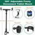 Tablet Holder Spin Bike Mount for 4-13" iPad Phone, 360° Gooseneck Stand for Treadmill and Exercise Bicycle
