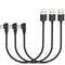 3 Pack 1ft Right Angle USB C Cable - Fast Charging 90 Degree USB A to Type C, Compatible with Samsung Galaxy & Google
