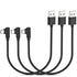 3 Pack 1ft Right Angle USB C Cable - Fast Charging 90 Degree USB A to Type C, Compatible with Samsung Galaxy & Google