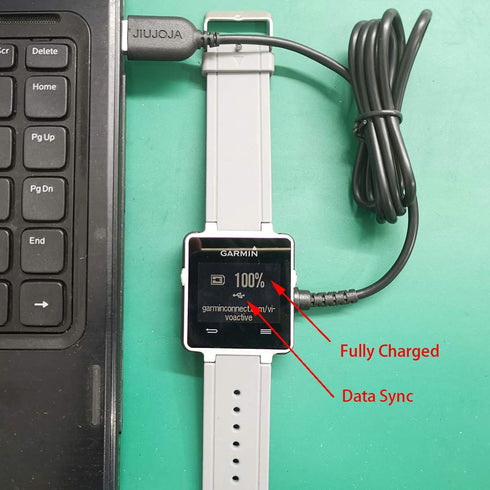 JIUJOJA Charger Compatible with Garmin Vivoactive, Replacement Dock for Synchronous Data GPS Smart Watch