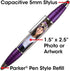 Black - PixStylus 2 in 1 Personalized Pen and Stylus Combo – DIY, Create your own custom stylus/pen – Just insert a photo or design your own insert at PersonalizeItYourself.com