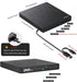 External DVD Drive, USB 3.0 Type C CD/DVD ROM +/-RW Adapter for Laptop PC, Compatible with Mac Windows