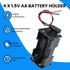SDTC Tech 2-Set 4X 1.5V 6 AA Battery Holder and I Type Snap Connector Kit Volt Thicken Plastic Battery Case Box