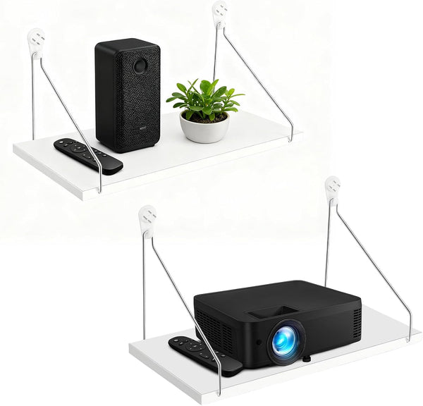 CroBlissful 2 Pcs Projector Shelf for Wall 12 x 6 Inch Modem