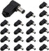 Luomorgo Right Angle DC Socket Jack Charger Power Plug, 5.5 x 2.1mm, 20pcs