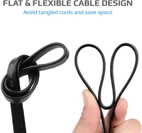 Keple RJ11 Cable ADSL, 33ft Extension Lead, High Speed Male to Male Phone Cord for Router and Modem