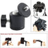 EXMAX 360 1/4 2 Pack Degree Swivel Mini Tripod Ball Head with Screw Thread Base for DSLR Camera Camcorder LED Light