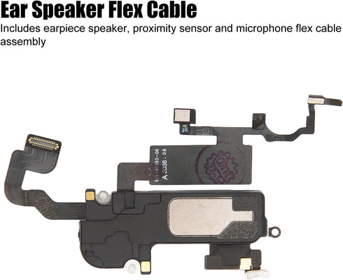 Ear Speaker Cable, Earpiece Proximity Light Sensor Cable, Mic Replacement Compatible with iOS Phone 12 ProMax