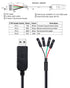 DTech USB to TTL Serial Adapter 3.3V Debug Cable TX RX Signal 4 Pin Female Socket (3ft, Black)