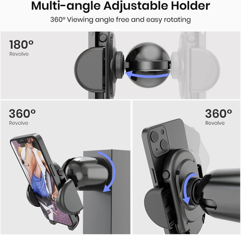 MiiKARE Gym Accessory Magnetic Phone Holder, Universal Magnetic Phone Mount for Gym, 360-Degree Adjustable