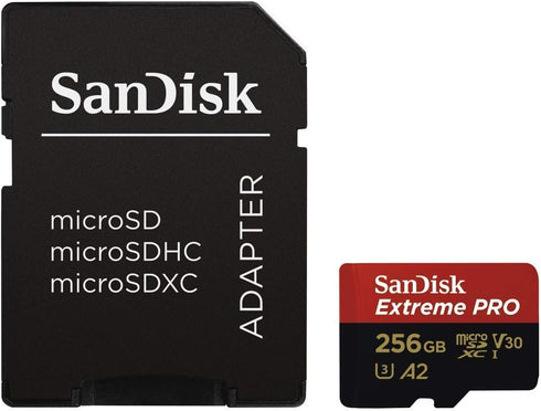 SanDisk 256GB Extreme Pro Class 10 Micro SD Card for Samsung Phone, Galaxy Note 20 Ultra 5G, Bundle with Memory Card