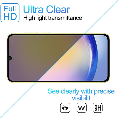 3 Pack Privacy Screen Protector for Samsung Galaxy A25 5G, Anti-Spy Tempered Glass, Ultra HD, Anti-Scratch,