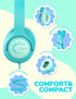 iClever Kids Headphones with Cord, 85dBA Safe Volume Wired Headphones, Stereo Sound, Over Ear Kids Headphones for School