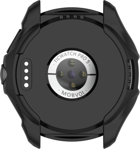 Fit for Ticwatch Pro 5 Case Cover, Scratch-Resistant Soft TPU Clear Protective Bumper Frame for Ticwatch Pro 5